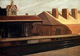 Edward Hopper Canvas Paintings - The El Station